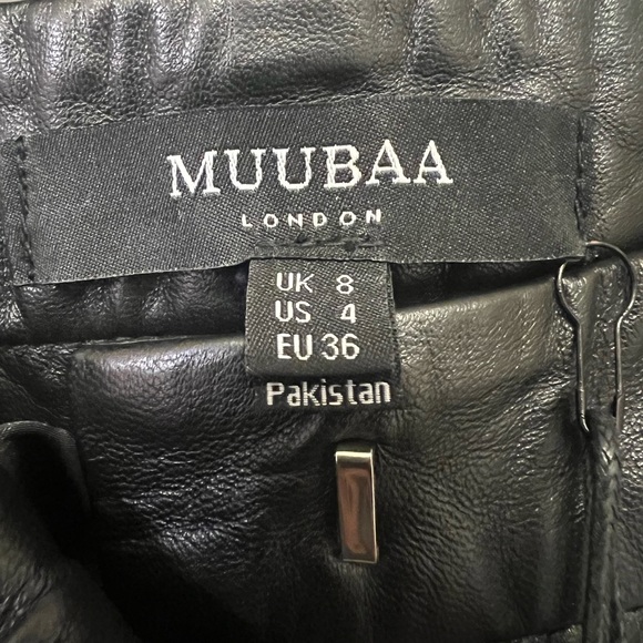 Muubaa women’s leather pants size 4 US black - Picture 4 of 12